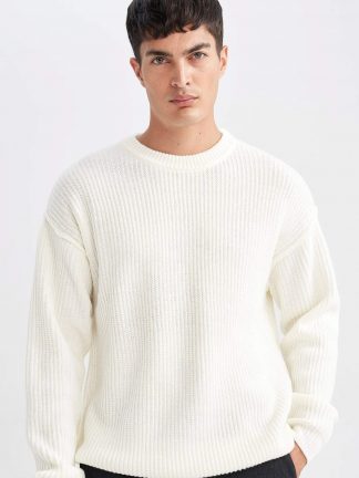 پلیور مردانه بژ دفکتو