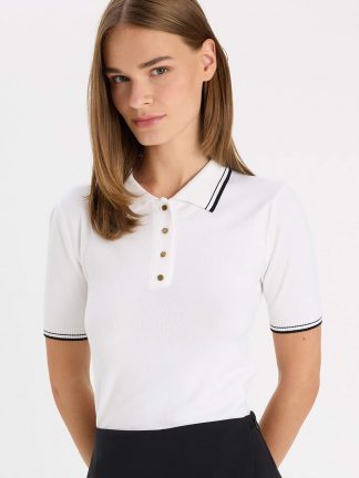 پولوشرت زنانه سفید دفکتو