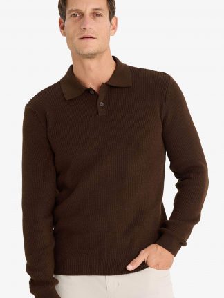 پلیور مردانه قهوه ای دفکتو