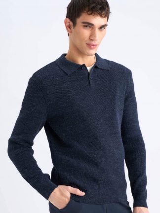 پلیور مردانه سرمه ای دفکتو