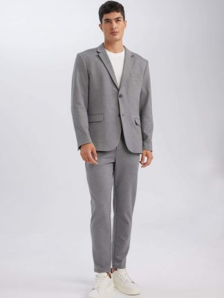 شلوار پارچه ای مردانه خاکستری تیره دفکتو