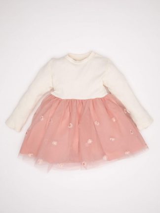 پیراهن نوزاد دختر بژ دفکتو