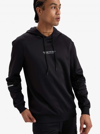 هودی مردانه مشکی دفکتو