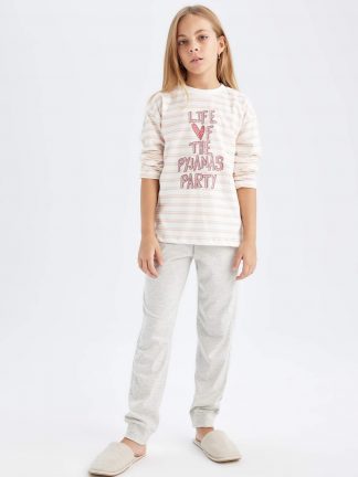 لباس راحتی دخترانه بژ دفکتو