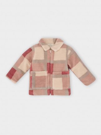 ژاکت نوزاد دختر زرشکی دفکتو