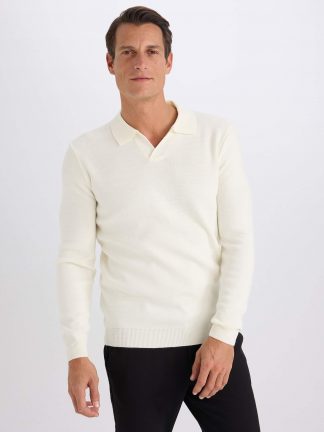 پلیور مردانه بژ دفکتو