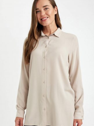 شومیز زنانه بژ دفکتو