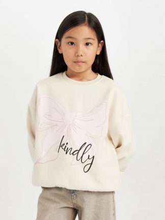 سویشرت دخترانه بژ دفکتو