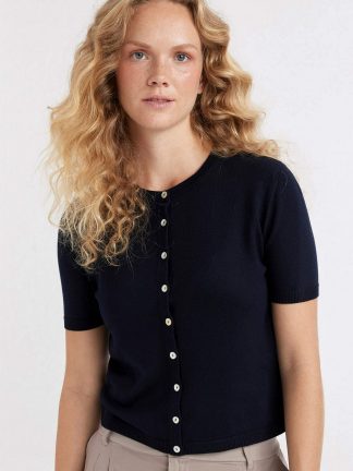 ژاکت زنانه سرمه ای دفکتو