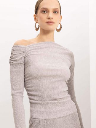 تی‌شرت آستین بلند زنانه دفکتو