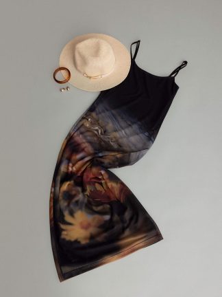 پیراهن زنانه زرد دفکتو