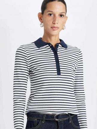 پولوشرت زنانه سرمه ای دفکتو