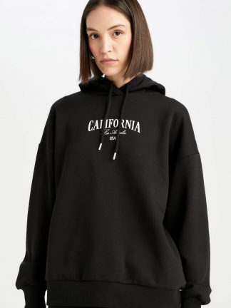 هودی زنانه مشکی دفکتو