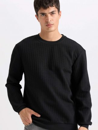 سویشرت مردانه مشکی دفکتو