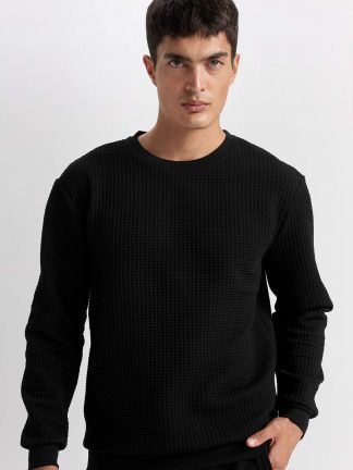 سویشرت مردانه مشکی دفکتو