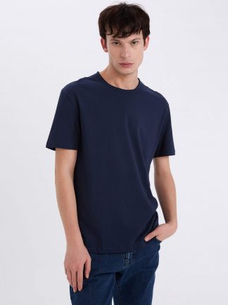 تی شرت مردانه سرمه ای دفکتو