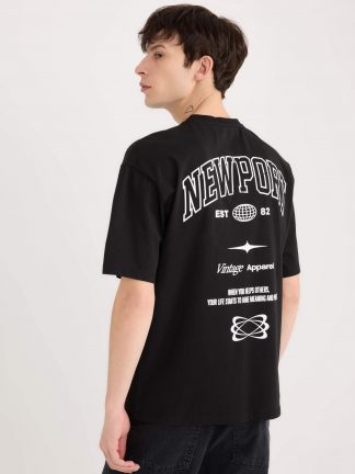 تی شرت مردانه مشکی دفکتو