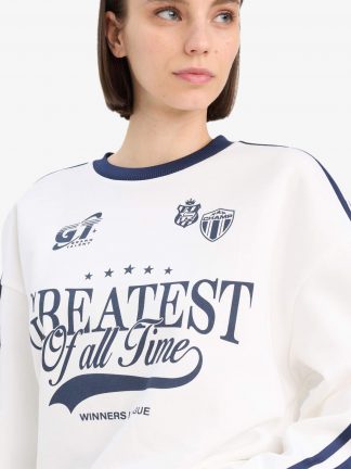 سویشرت زنانه سفید دفکتو