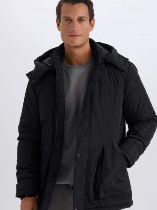 کاپشن مردانه مشکی دفکتو