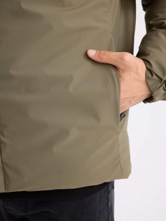 کاپشن مردانه خاکی دفکتو