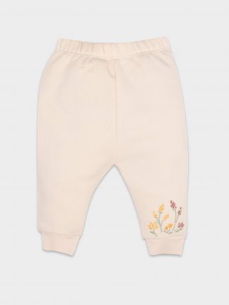 شلوار راحتی نوزاد دختر بژ دفکتو