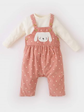 ست لباس نوزاد دختر زرشکی دفکتو