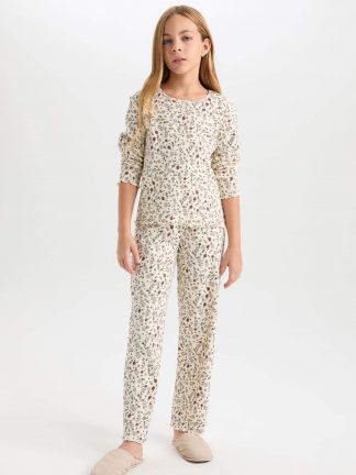 لباس راحتی دخترانه بژ دفکتو