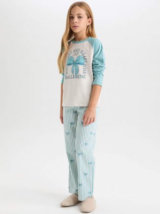 لباس راحتی دخترانه سبز دفکتو