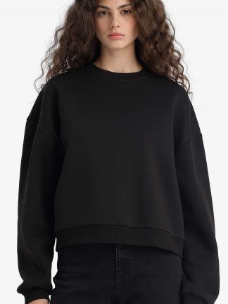 سویشرت زنانه مشکی دفکتو