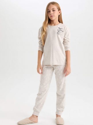 لباس راحتی دخترانه بژ دفکتو