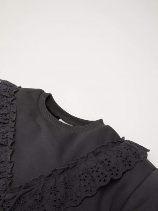 سویشرت نوزاد دختر خاکستری تیره دفکتو