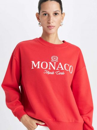 سویشرت زنانه قرمز دفکتو