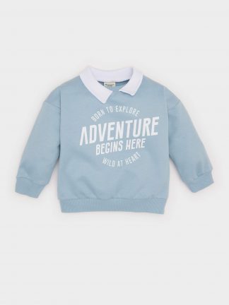 سویشرت نوزاد پسر آبی دفکتو