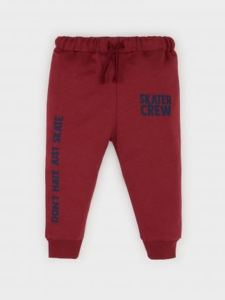 شلوار راحتی نوزاد پسر زرشکی دفکتو