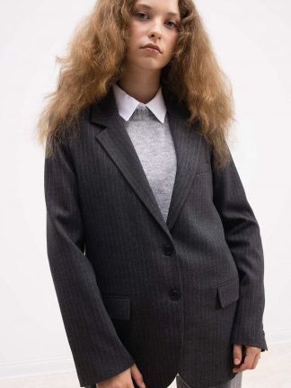 کت زنانه خاکستری تیره دفکتو