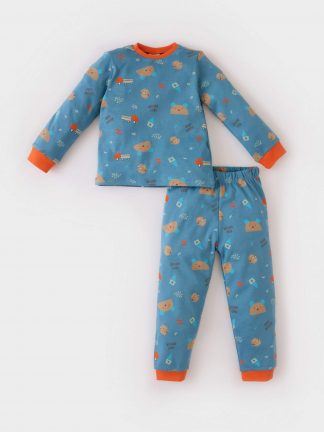 ست لباس نوزاد پسر آبی دفکتو