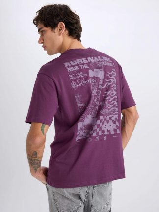 تی شرت مردانه ارغوانی دفکتو