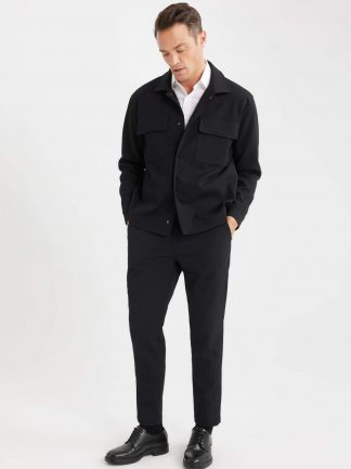 شلوار پارچه ای مردانه مشکی دفکتو