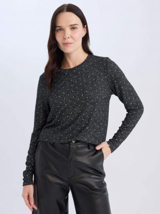 تی‌شرت آستین بلند زنانه دفکتو