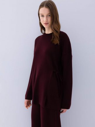 تونیک زنانه زرشکی دفکتو