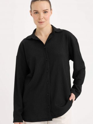 شومیز زنانه مشکی دفکتو