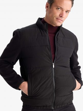 کاپشن مردانه مشکی دفکتو