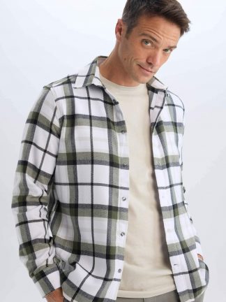 پیراهن مردانه خاکی دفکتو