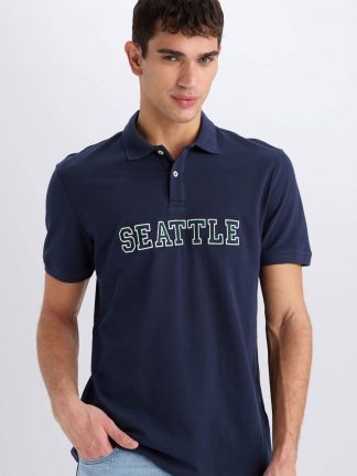 پولوشرت مردانه سرمه ای دفکتو