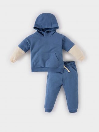 ست لباس نوزاد پسر نیلی تیره دفکتو