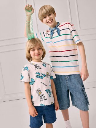 تی شرت پسرانه بژ دفکتو