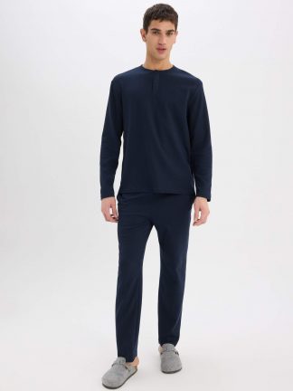 لباس راحتی مردانه سرمه ای دفکتو