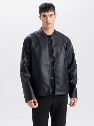 کاپشن مردانه مشکی دفکتو