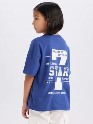 تی شرت دخترانه نیلی دفکتو