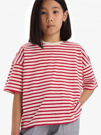 تی شرت دخترانه قرمز دفکتو